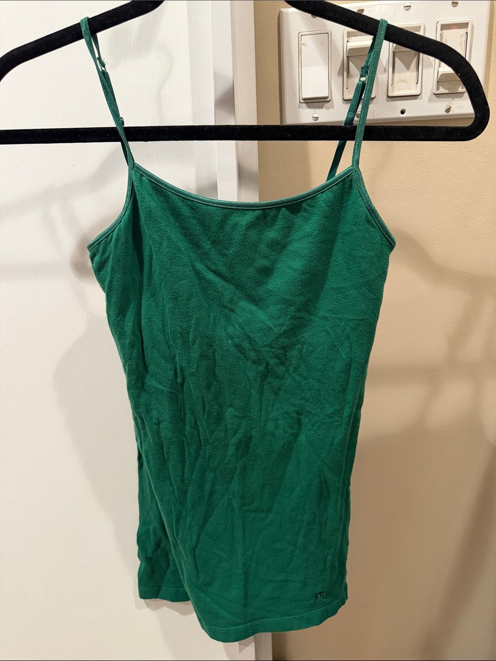 Aeropostale Green Spaghetti Strap Tank Top Women's Built In Bra Size S
